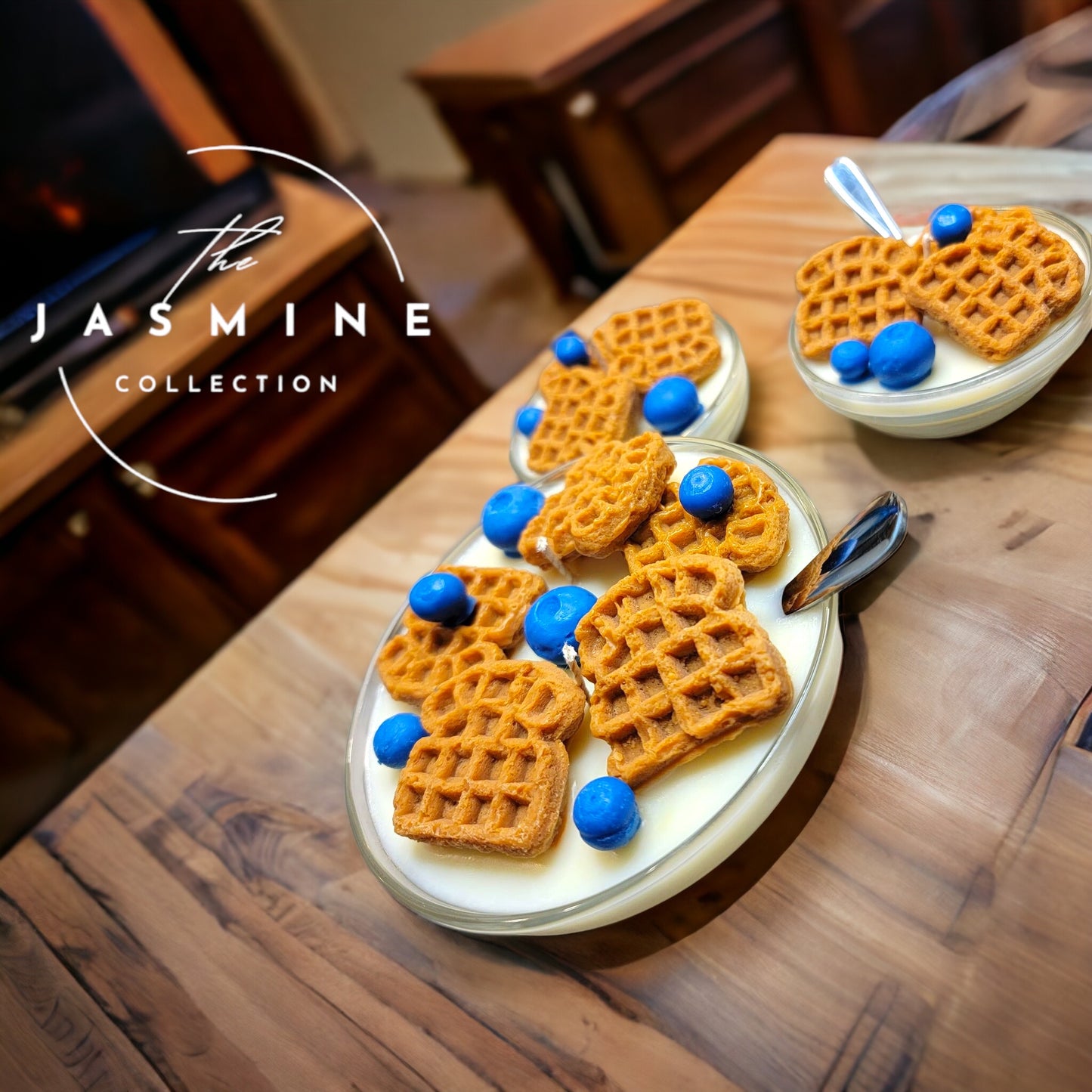 Blueberry Waffle Cereal Bowl Candle