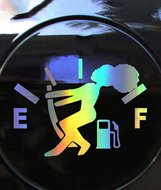 Groovy Woman Gas Tank Car Decal