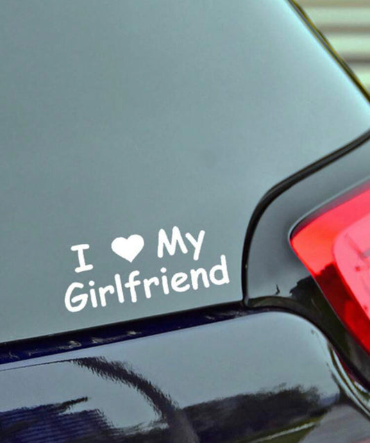 'I <3 My Girlfriend' Car Decal