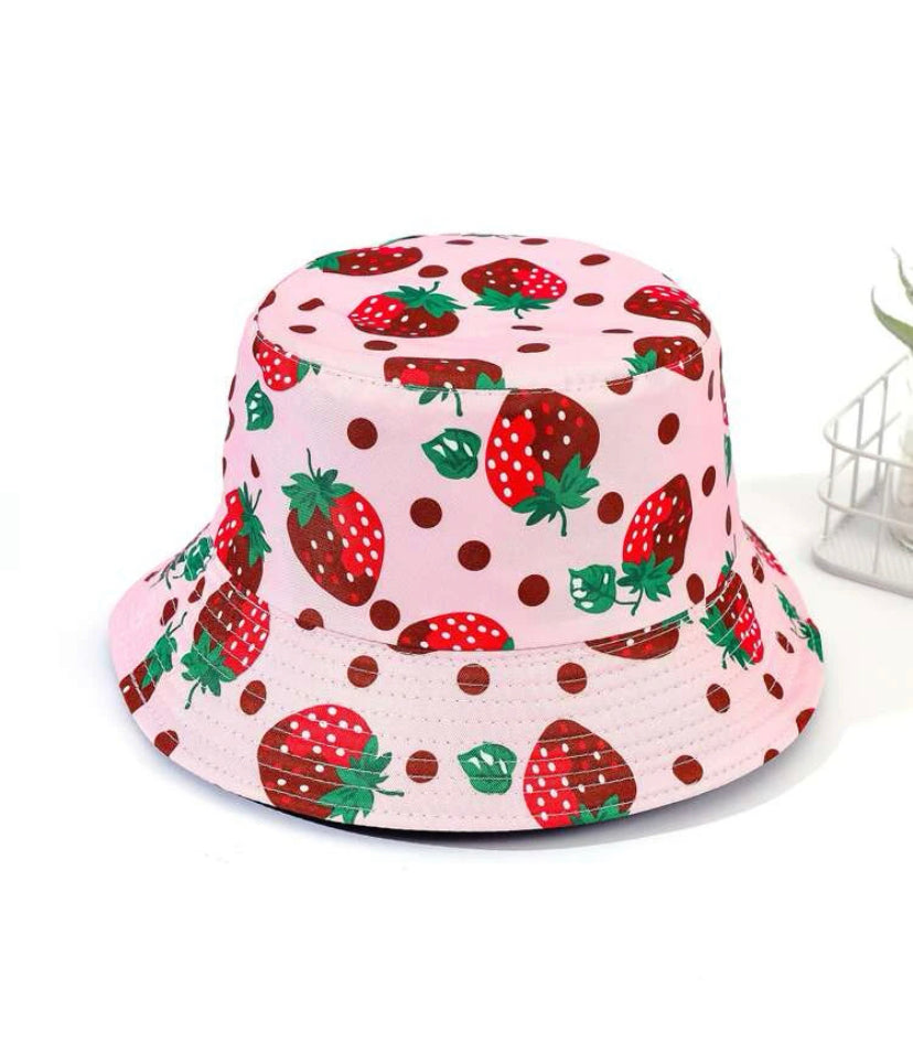 Chocolate Strawberry Reversible Hat