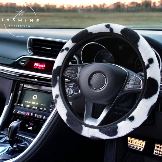 Cow Print Steering Wheel Cover