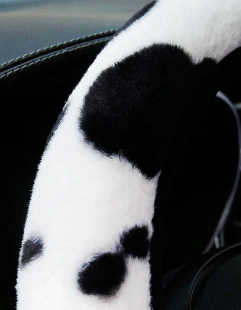 Cow Print Steering Wheel Cover