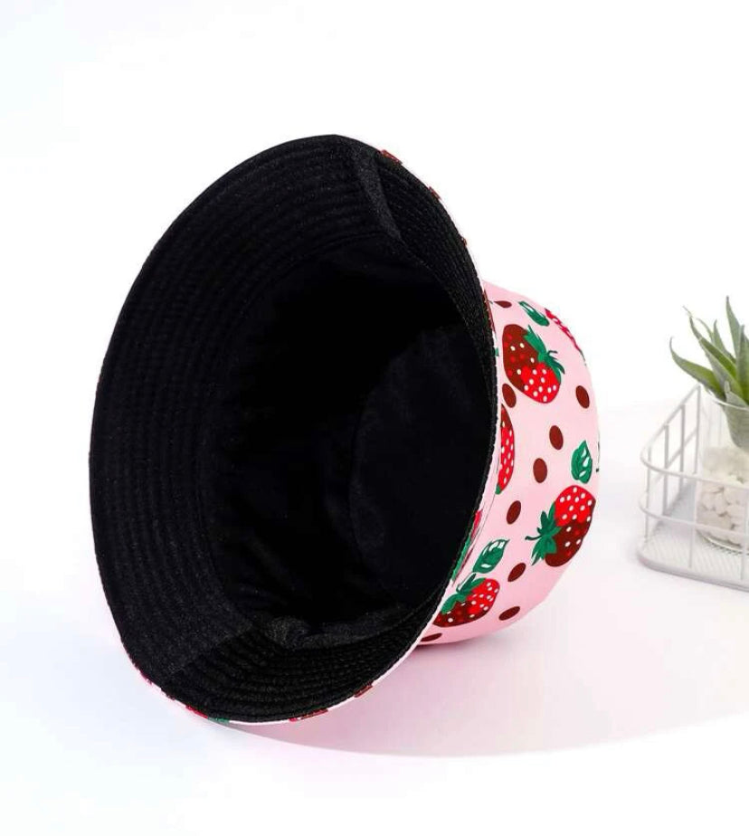 Chocolate Strawberry Reversible Hat