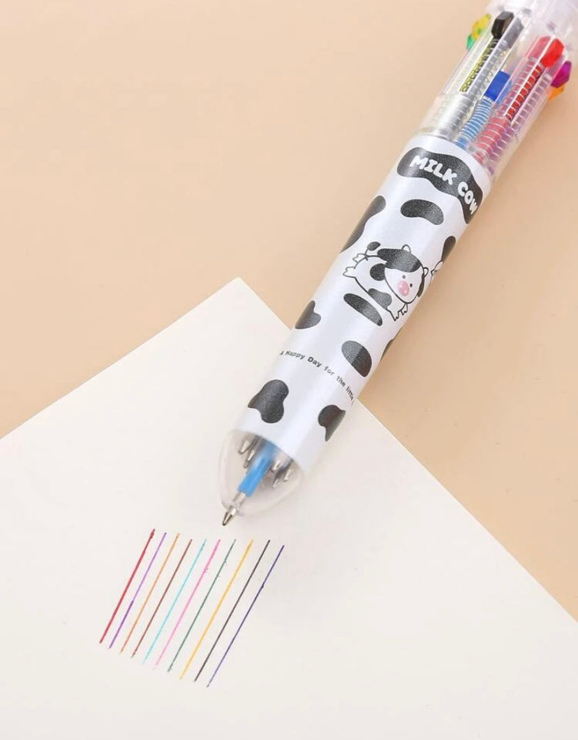 Multicolor Cow Print Ballpoint Pen