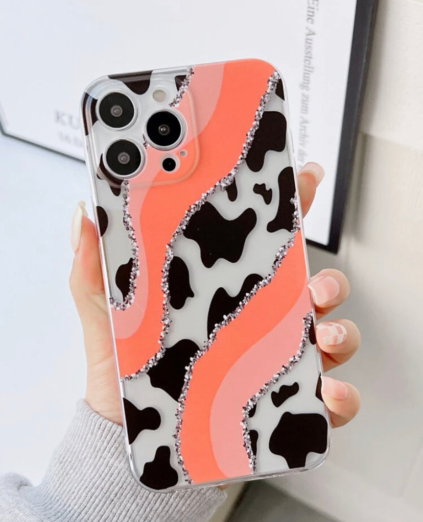 Multicolor Cow Print Phone Case