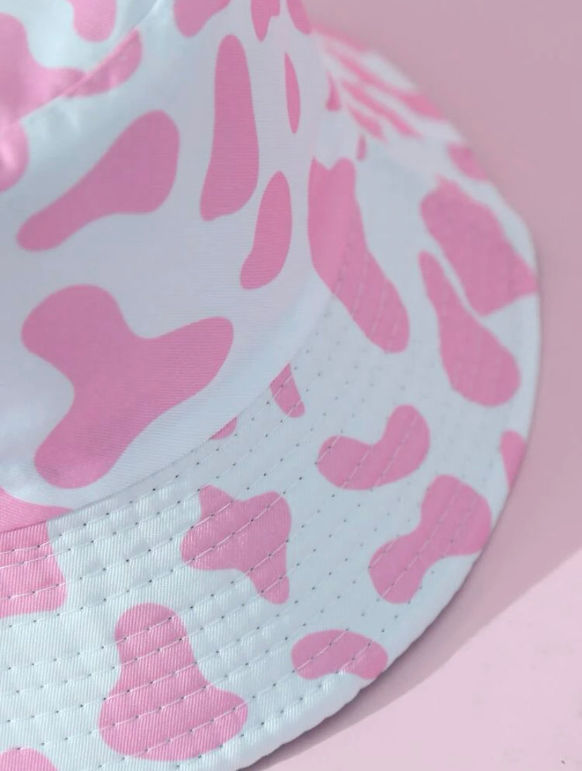 Cow Print Reversible Bucket Hat