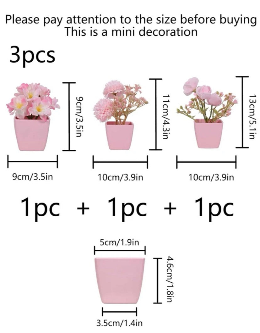 Pink Plant Collection • Artificial Plant Set